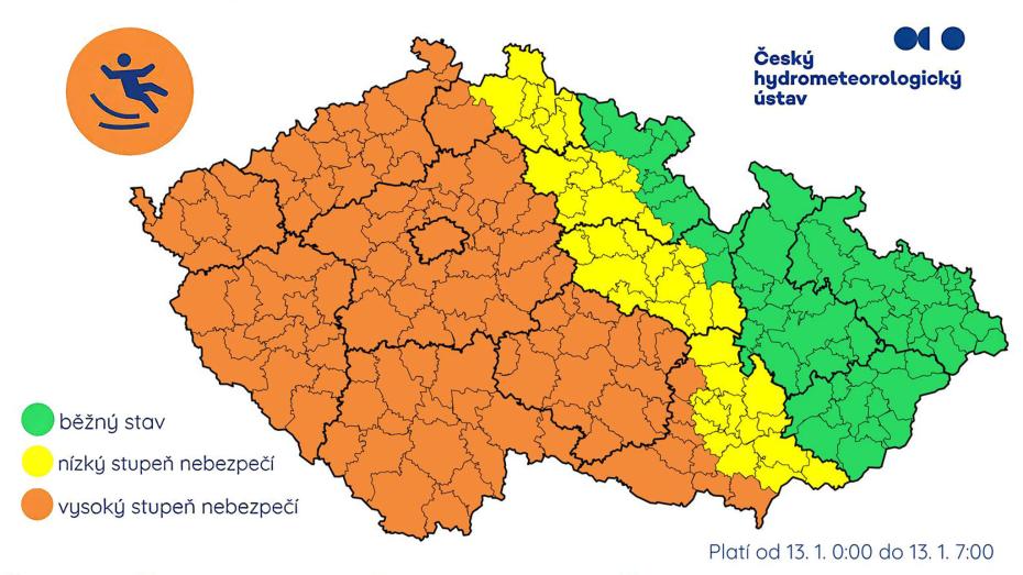 Upozornění na silné ledovky